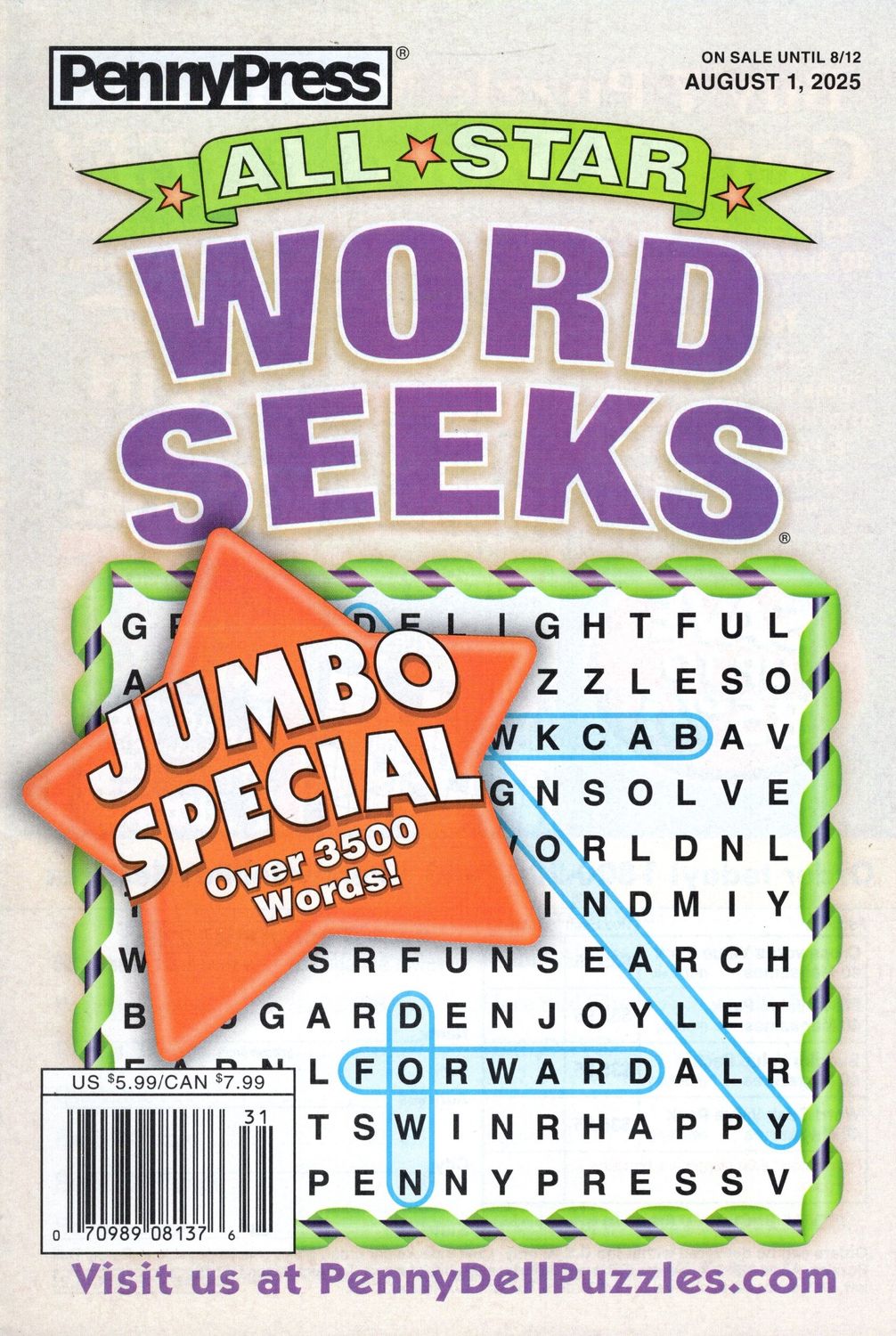 All Star Word Seeks Magazine August 2025