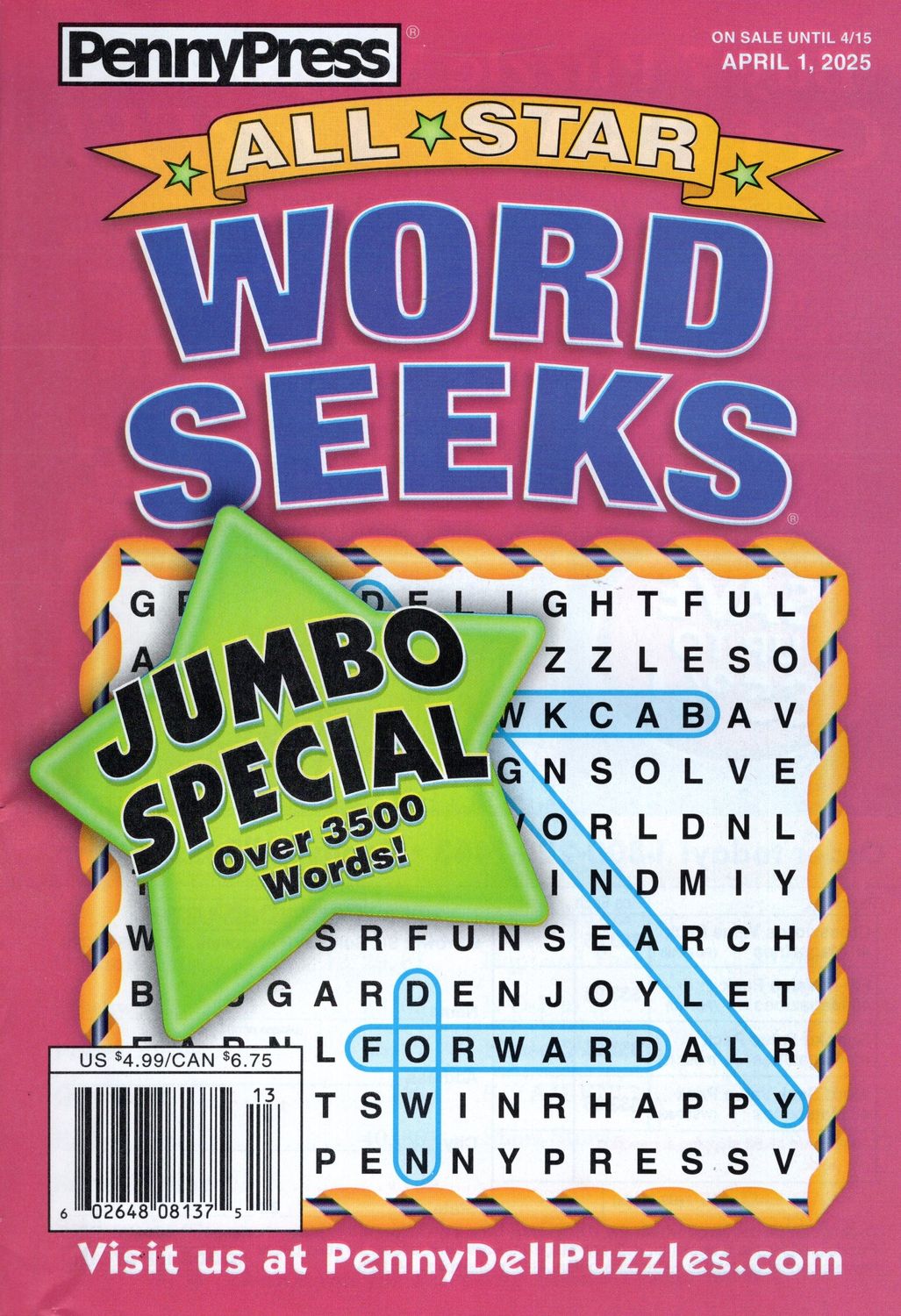 All Star Word Seeks Magazine April 2025