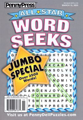 All Star Word Seeks Magazine March 2025