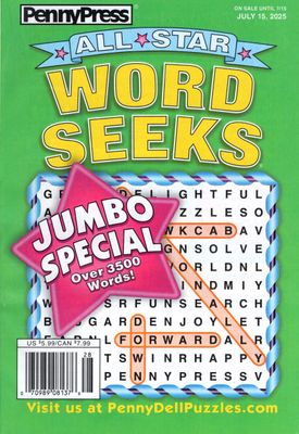 All Star Word Seeks Magazine July 2025