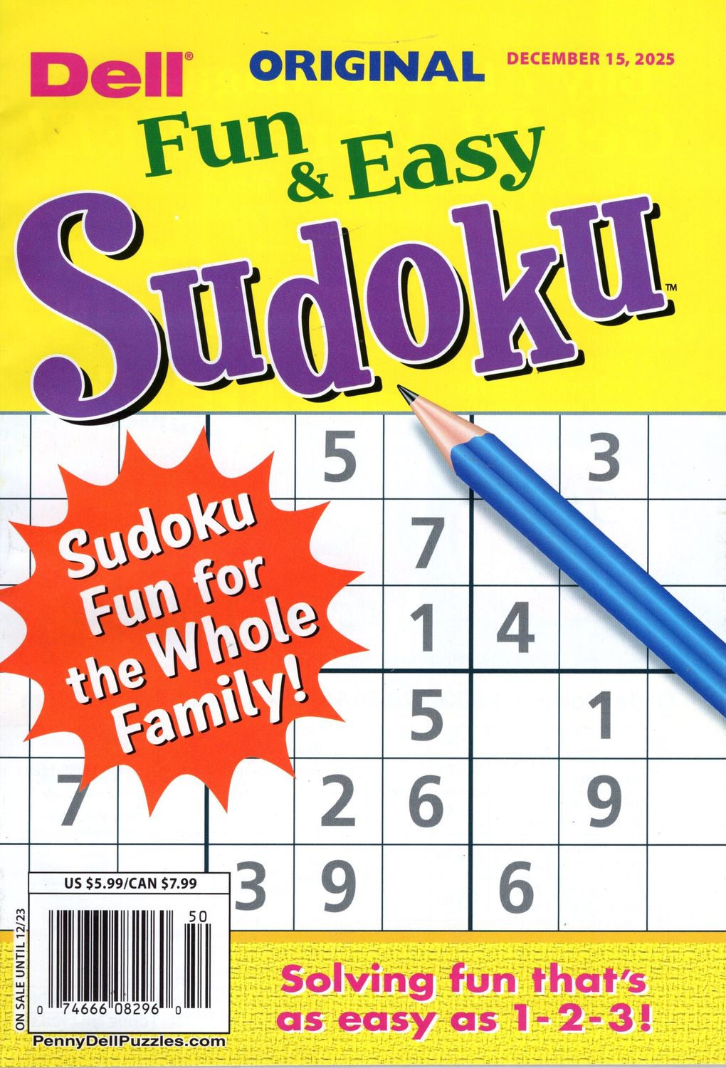 Dell Original Fun and Easy Sudoku December 2025