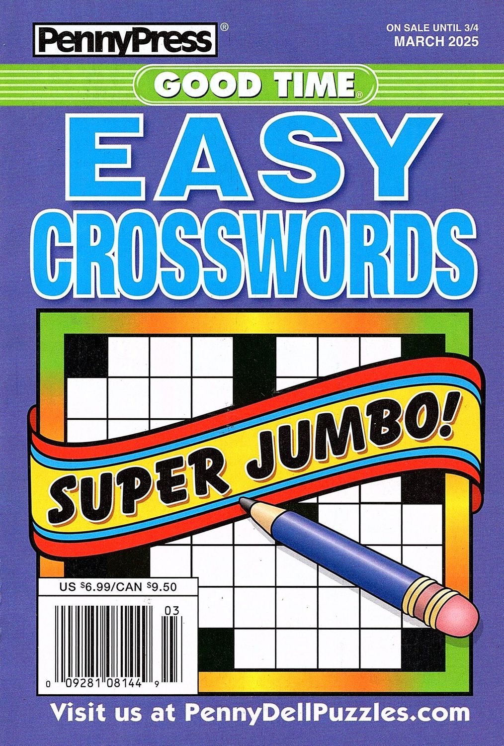 Puzzle Book Store | PennyPress Good Time EASY Crosswords March 2025