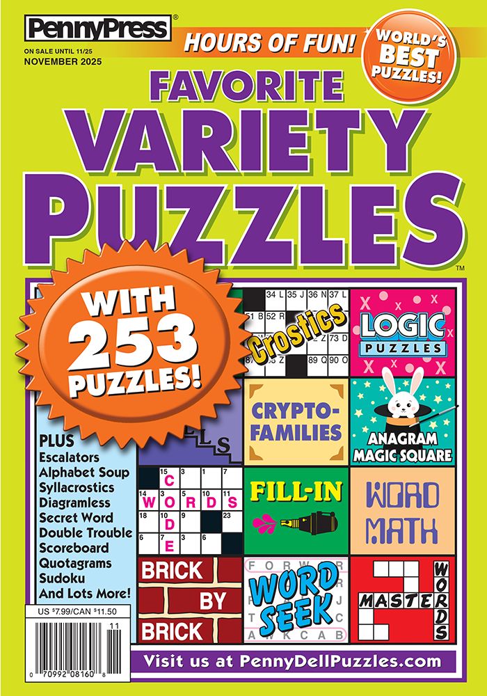 Penny Press Favorite Variety Puzzles November 2025