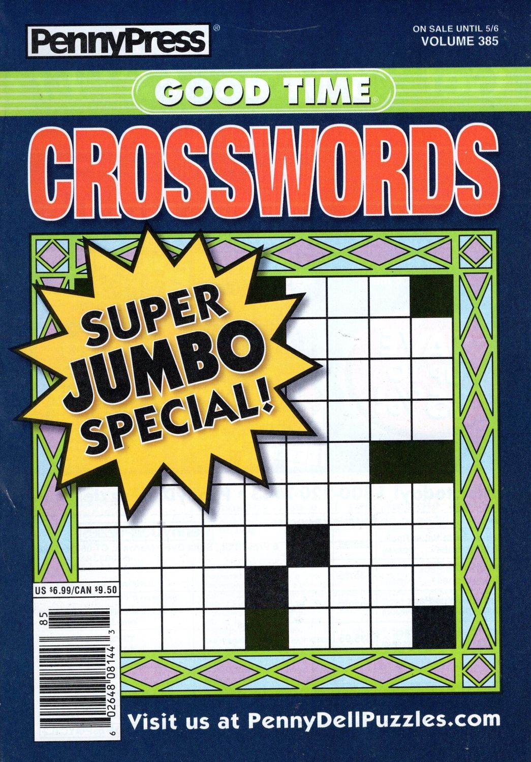 PennyPress Good Time Crosswords Puzzle Book (385) May 2025