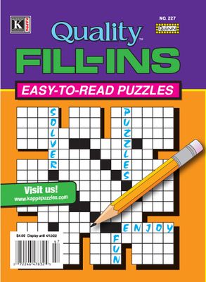 Quality Fill-ins Puzzles Subscription