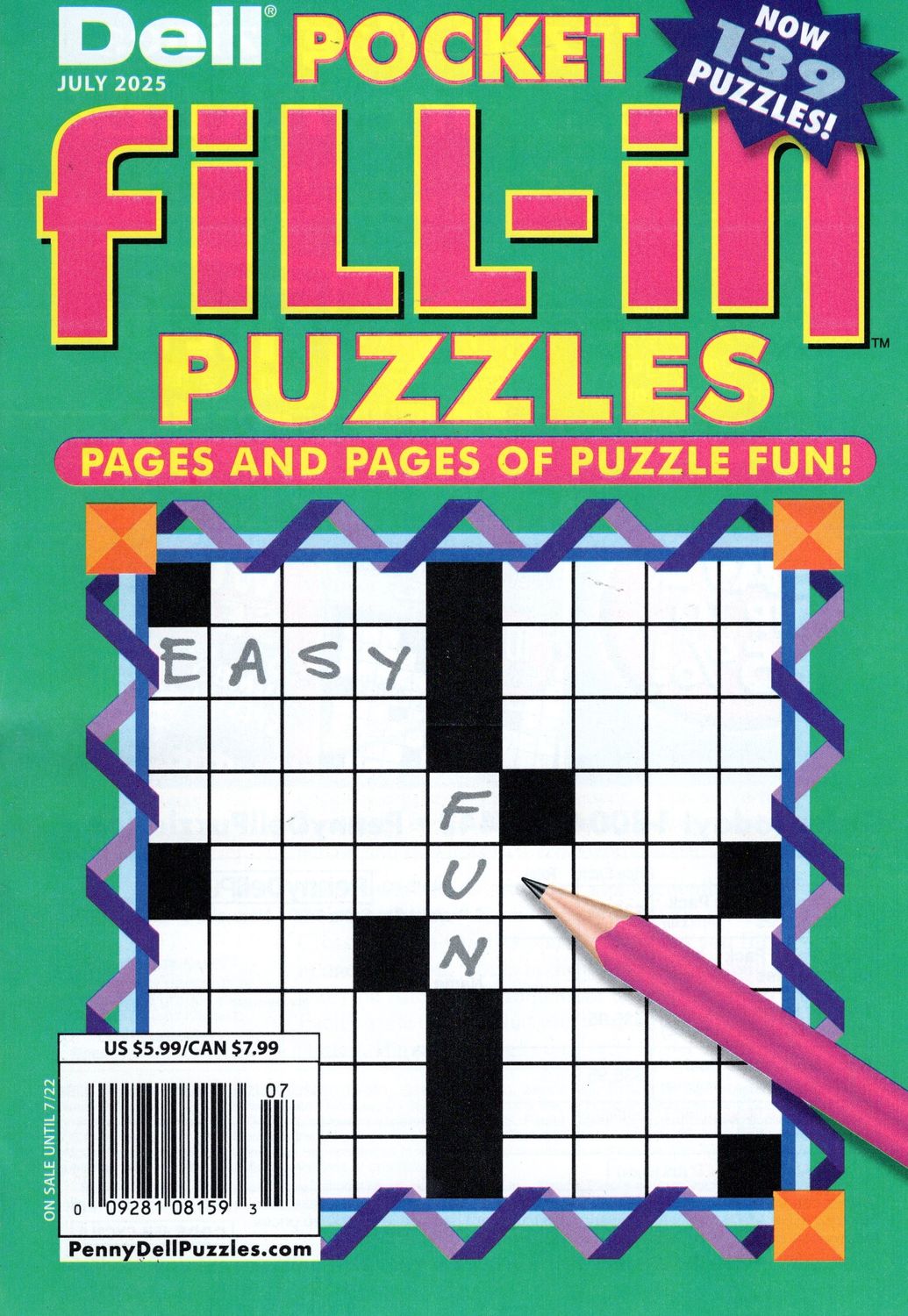 Dell Pocket Fill-In Puzzles July 2025