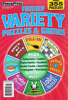 Family Variety Puzzles &amp; Games October 2025