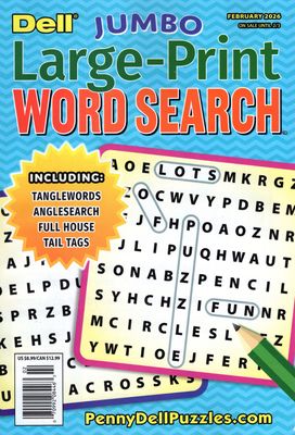 Dell Jumbo Large-Print Word Search February 2026