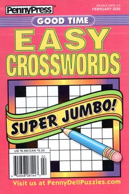 PennyPress Good Time EASY Crosswords February 2026