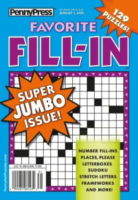 Favorite Fill-In Puzzles August 2025