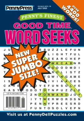Penny’s Finest Good Time Word Seeks July 2025 - puzzle book stores