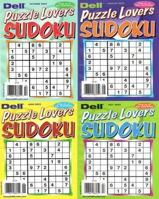 Lot Of 4 Dell Puzzle Lovers Sudoku