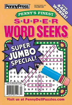 Penny’s Finest Super Word Seeks March 2025 - puzzle book store