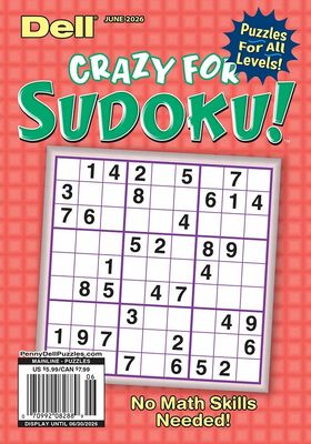 Get hooked on the ultimate Sudoku rush with Dell Crazy for Sudoku! Puzzle Books.