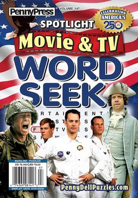 Spotlight Movie &amp; TV Word Seek puzzle books featuring movie and television themed word search puzzles