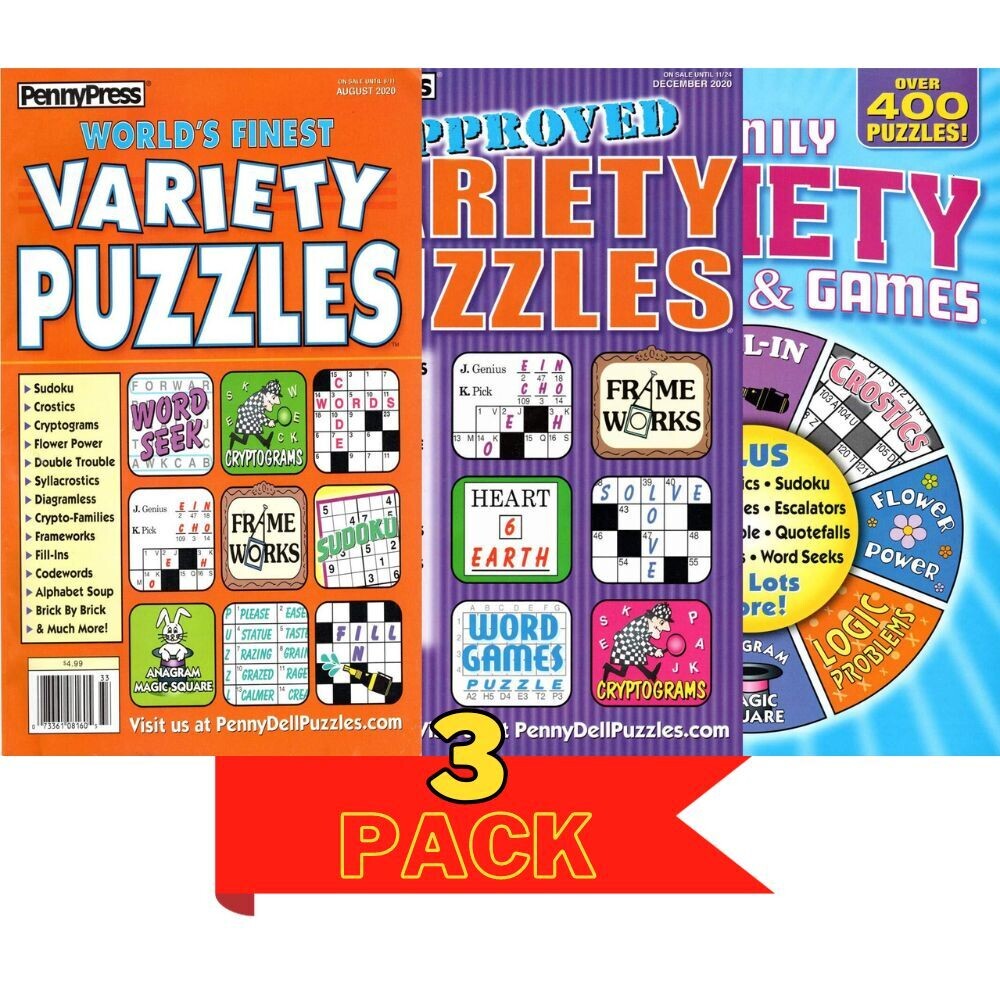 puzzle books for adults variety packs for adults