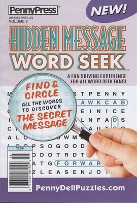 Hidden Message Word Seek Puzzles from Puzzle Book Store