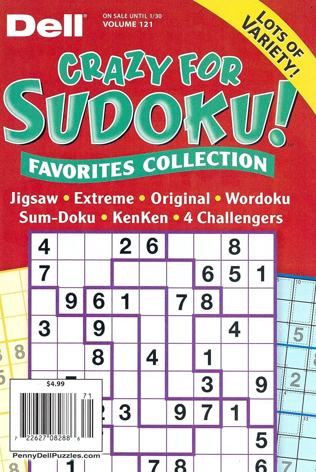 Dell Crazy for Sudoku! Favorites Collection 121 Feb 2024 - Puzzle Book Store