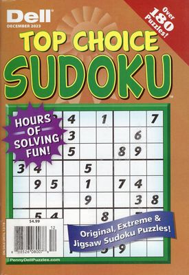 Dell Top Choice Sudoku Book​s from PuzzleBookStore.com
