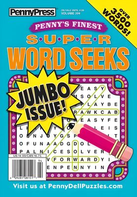 Penny’s Finest Super Word Seeks April 2025 (394) puzzle book store - Penny’s Finest Super Word Seeks April 2025 (394)