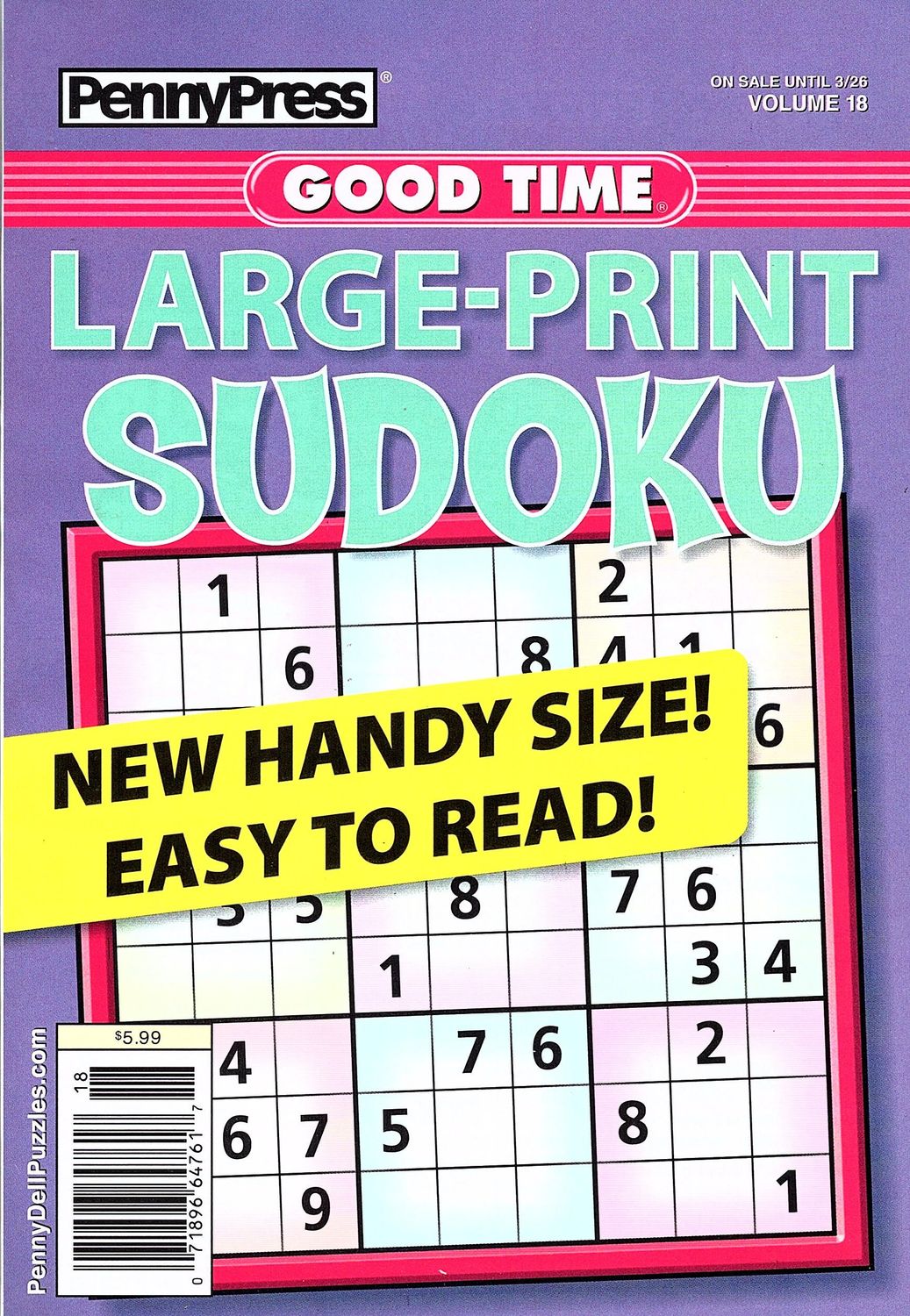 PennyPress Good Time Large-Print Sudoku #18 March 2024