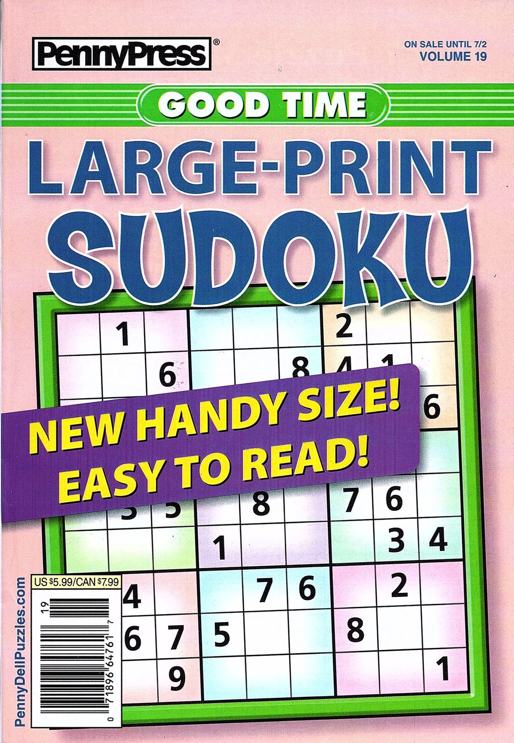PennyPress Good Time Large-Print Sudoku #19 June 2024