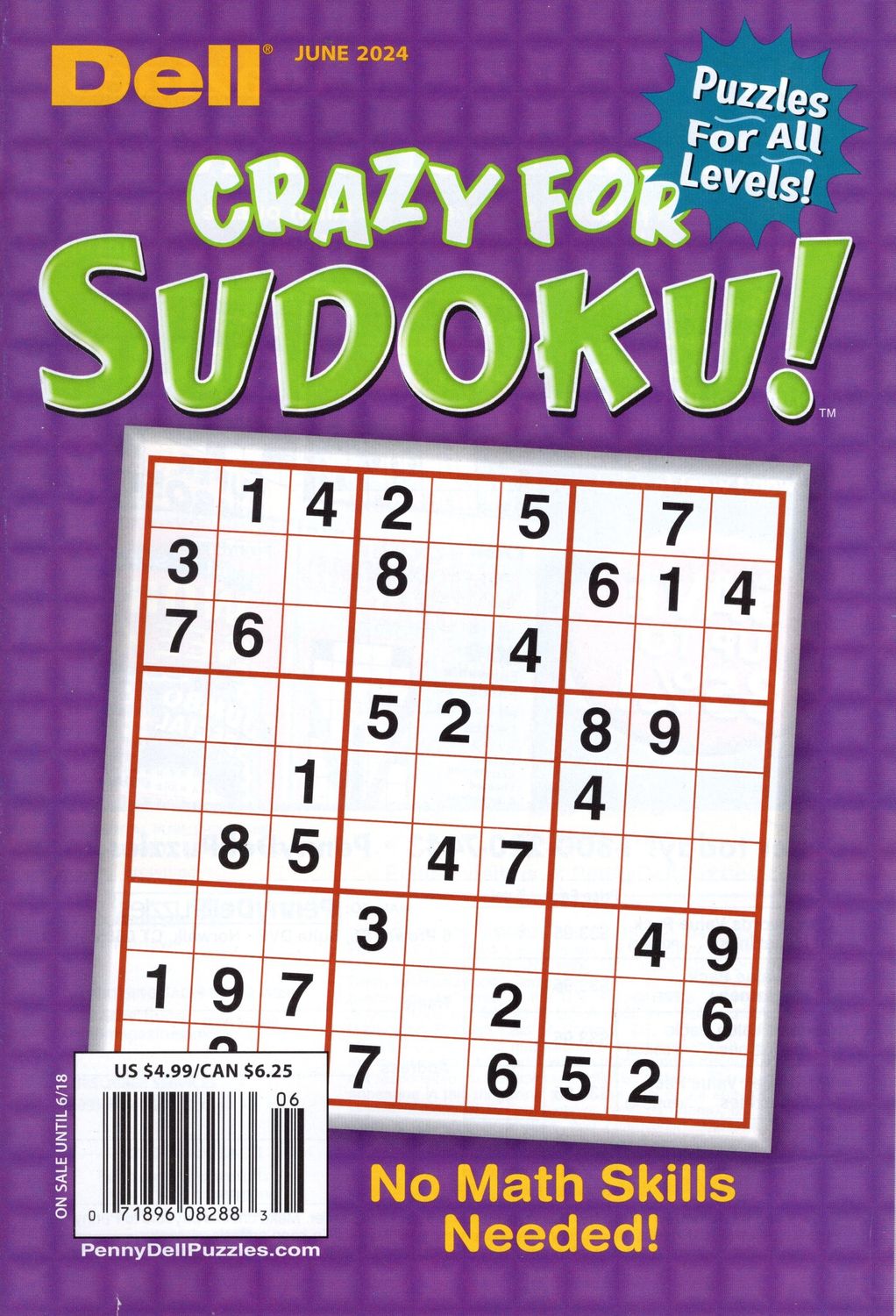 Dell Crazy for Sudoku! June 2024 - puzzle book store