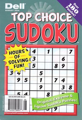 Dell Top Choice Sudoku Book August 2024