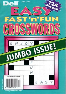 Easy Fast 'n' Fun Crosswords Puzzle Books April 2025