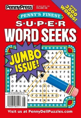 Penny’s Finest Super Word Seeks August 2025 (396). Get both standard Word Seeks and challenging Variety Word Seeks in one mag