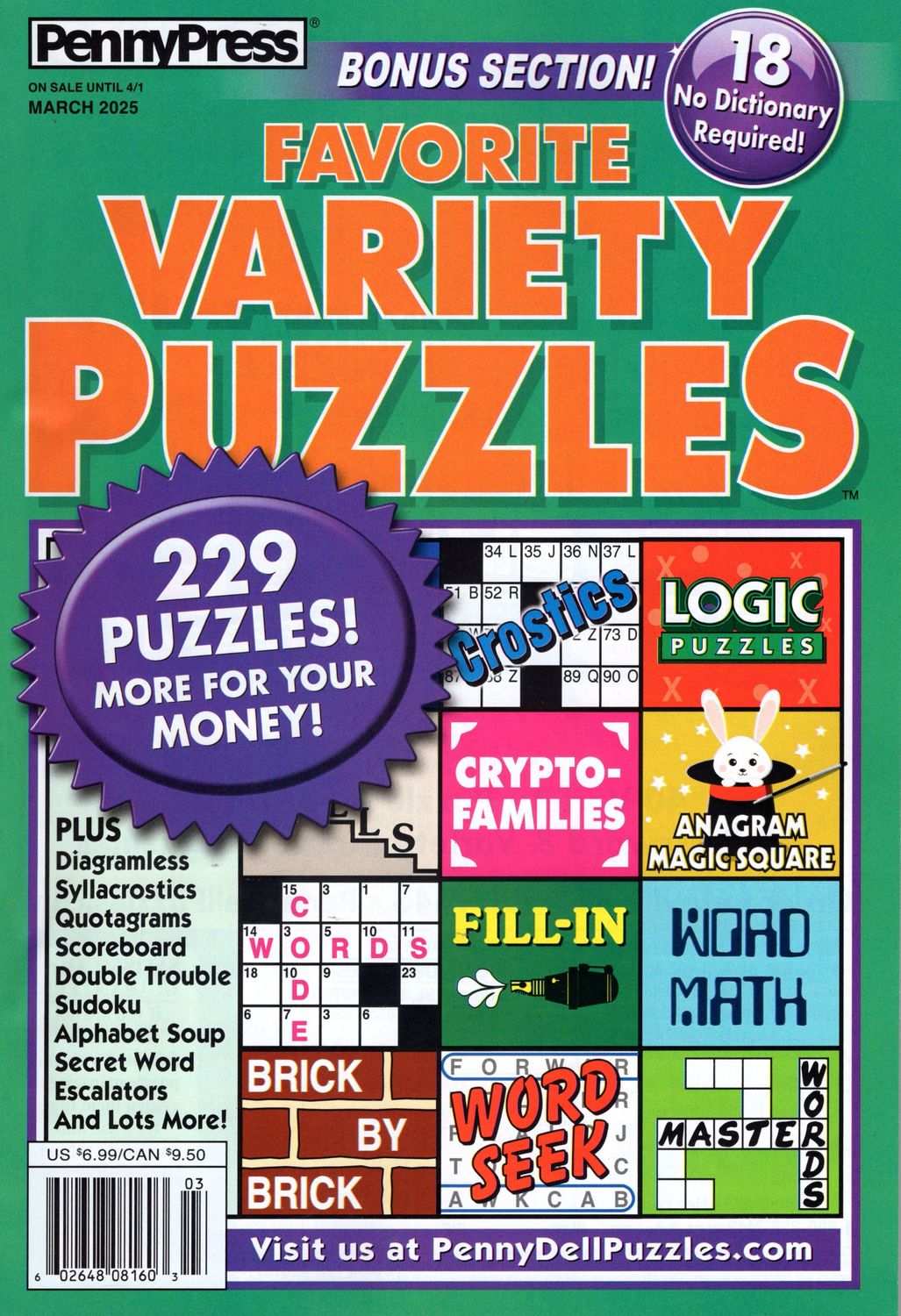 Penny Press Favorite Variety Puzzles March 2025