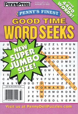 Penny’s Finest Good Time Word Seeks August 2025