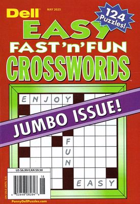 Easy Fast 'n' Fun Crosswords Puzzle Books May 2025