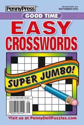 PennyPress Good Time EASY Crosswords September 2025 PennyPress Good Time EASY Crosswords September 2025