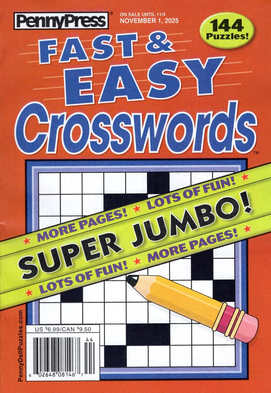 Fast &amp; Easy Crosswords November 2025