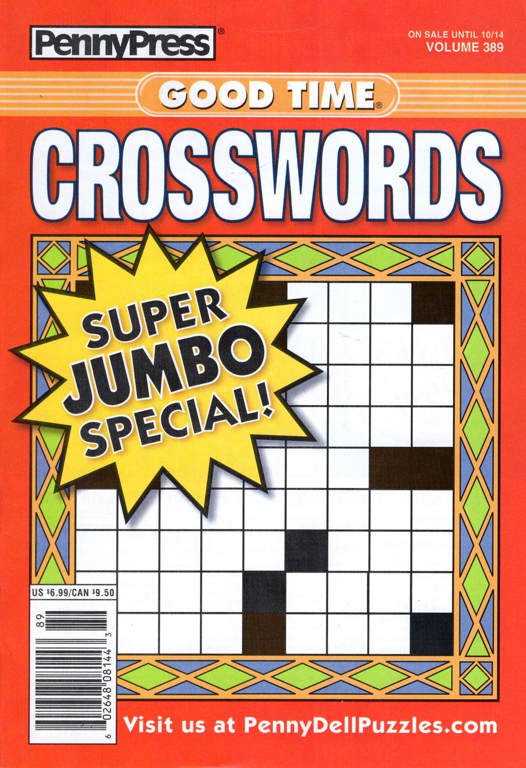 PennyPress Good Time Crosswords Puzzle Book (389) October 2025