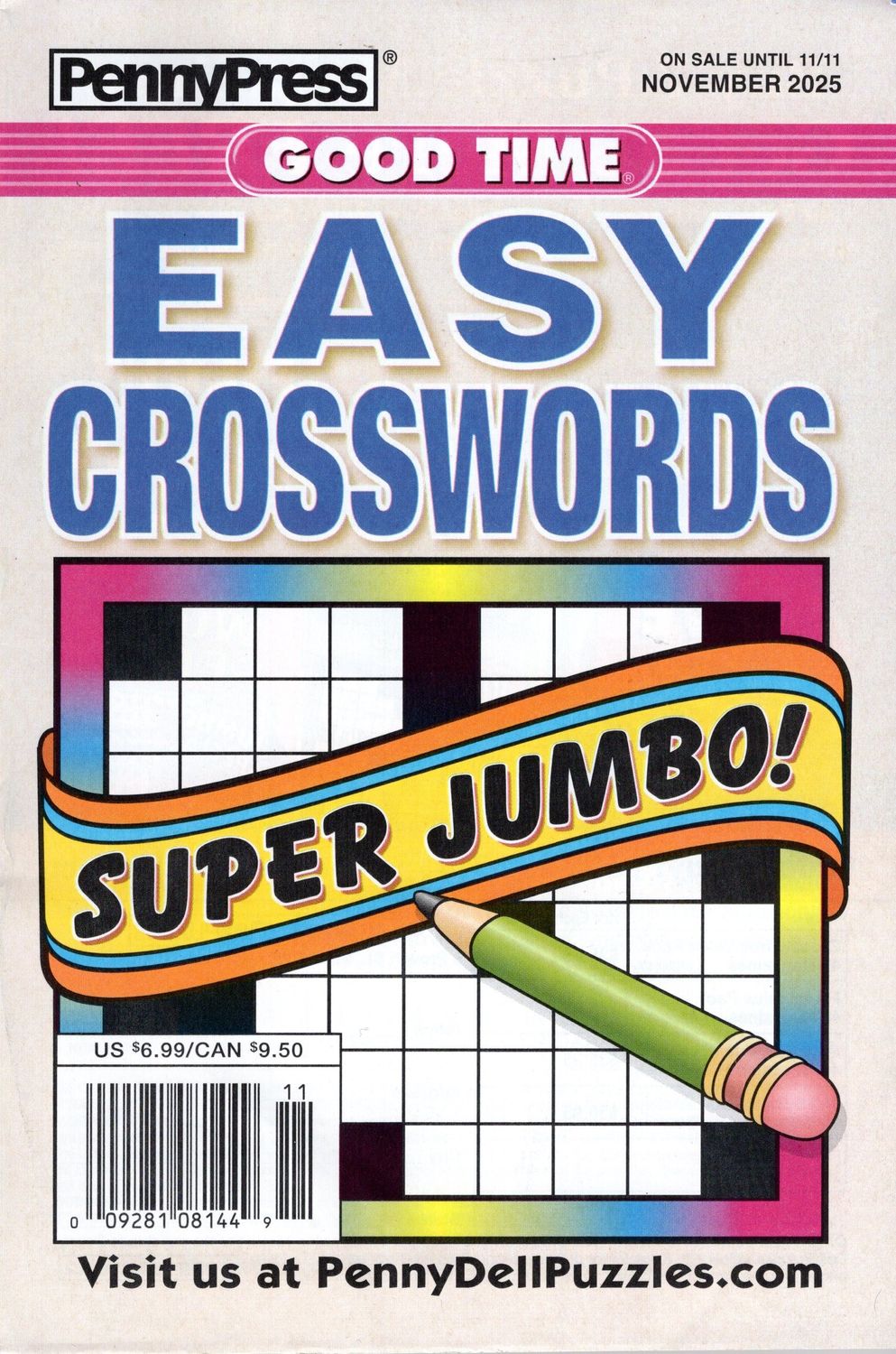 PennyPress Good Time EASY Crosswords November 2025