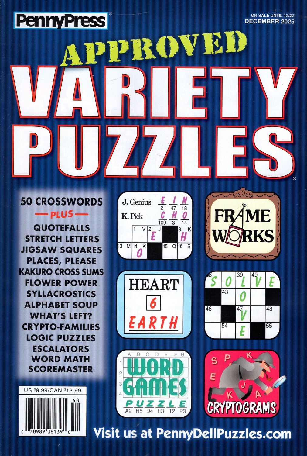 Approved Variety Puzzles December 2025 | Puzzle Book Store