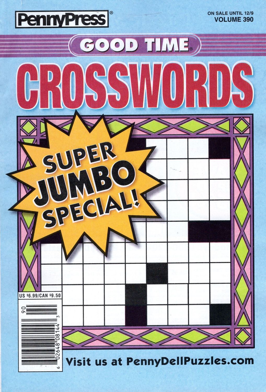 PennyPress Good Time Crosswords Puzzle Book (390) December 2025