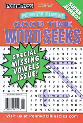 Penny’s Finest Good Time Word Seeks January 2026