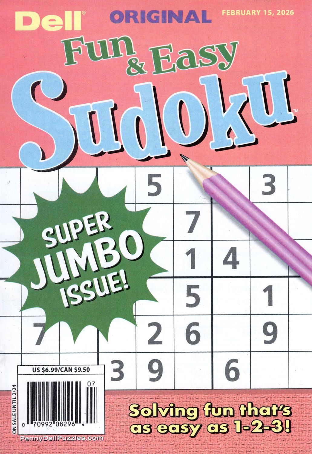 Dell Original Fun and Easy Sudoku February 2026