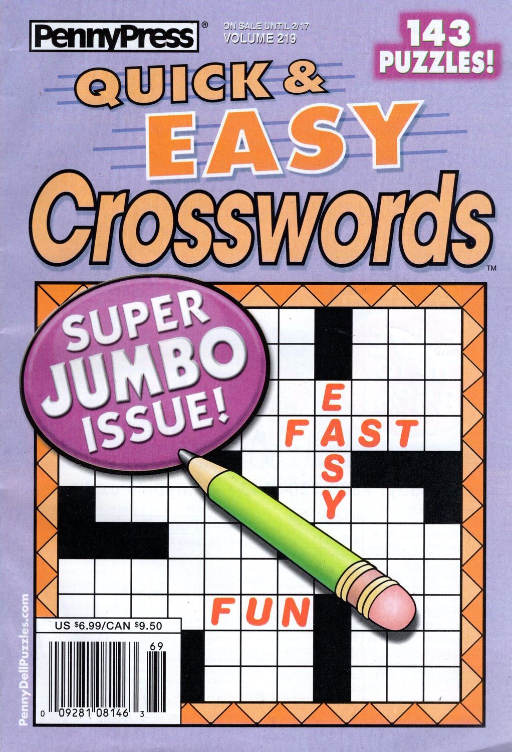 PennyPress Quick &amp; Easy Crosswords February 2026 (219)