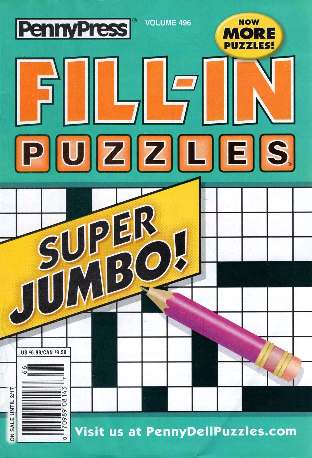 PennyPress Fill-In Puzzle February 2026 (496)