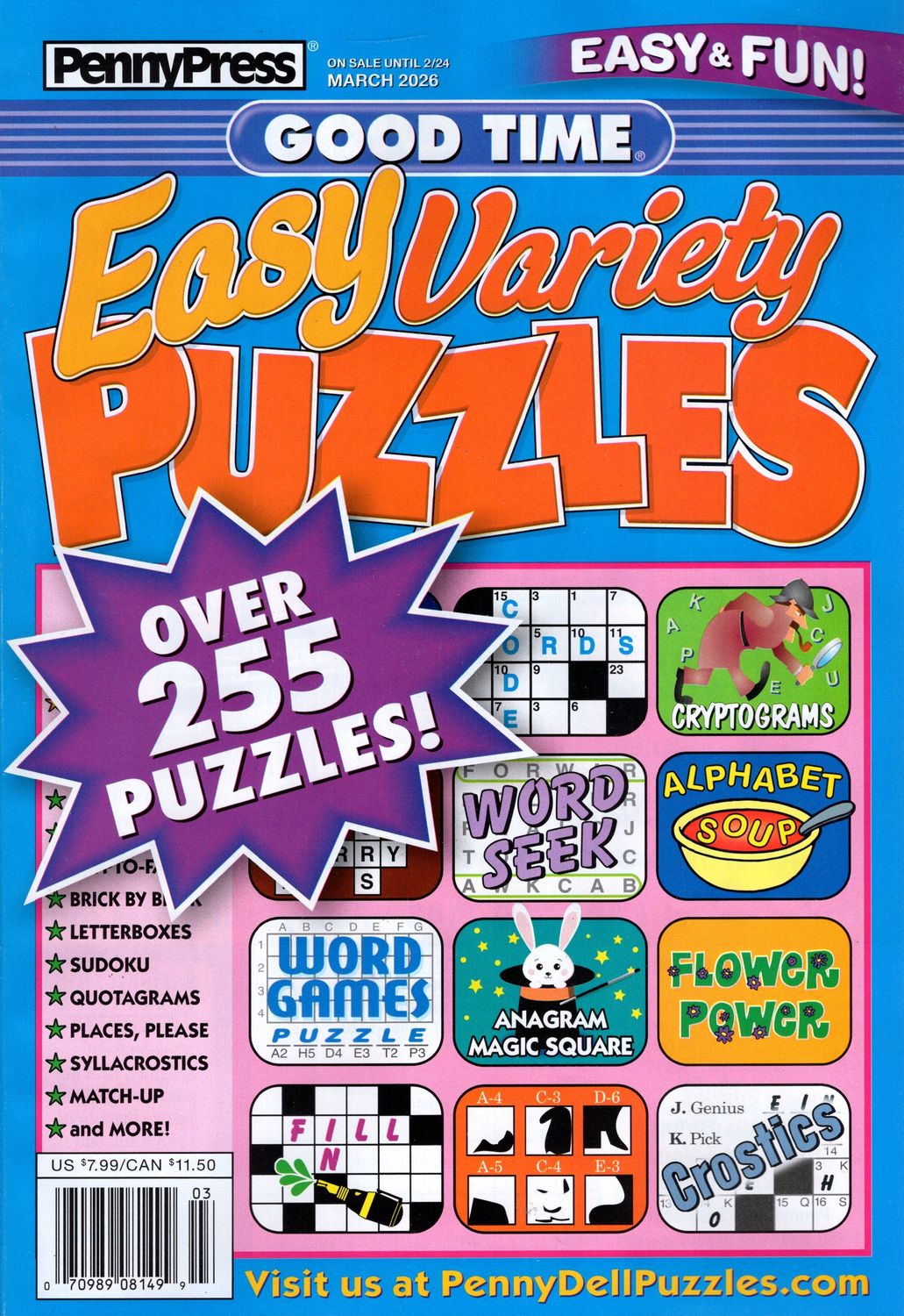 Good Time Easy Variety Puzzles March 2026