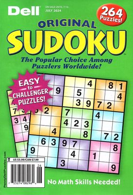 Dell Original Sudoku July 2024