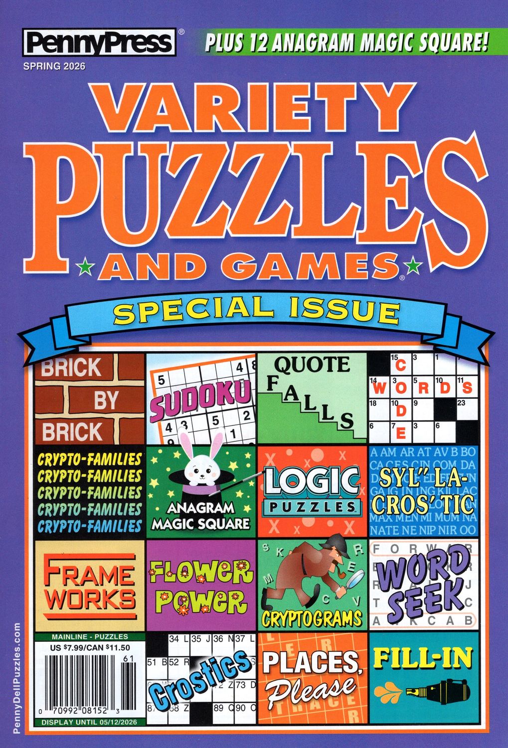 Penny Press Variety Puzzles  and Games Spring 2026 Special Issue