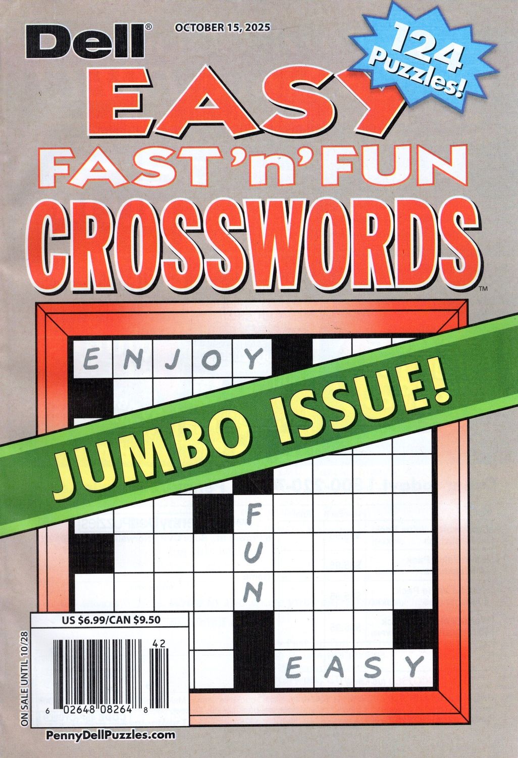 Easy Fast 'n' Fun Crosswords Puzzle Books October 2025
