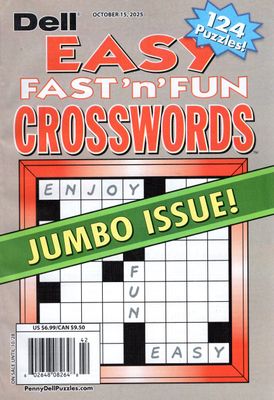 Easy Fast 'n' Fun Crosswords Puzzle Books October 2025