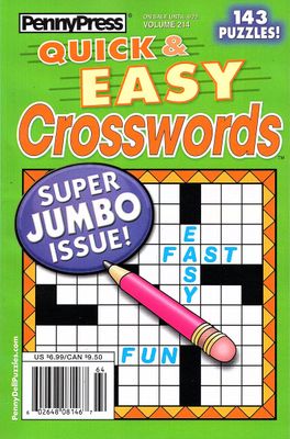 PennyPress Quick &amp; Easy Crosswords April 2025 (214)