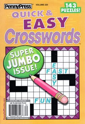 PennyPress Quick &amp; Easy Crosswords April 2026 (220)